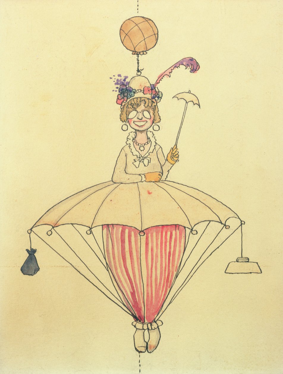 Das persönliche Luftreisesystem für Damen von William Heath Robinson