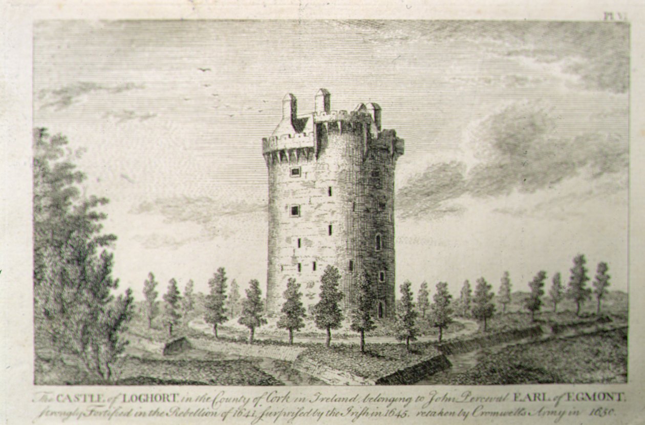 Castle Howel, Baronie von Kells, County Kilkenny, Irland, aus 