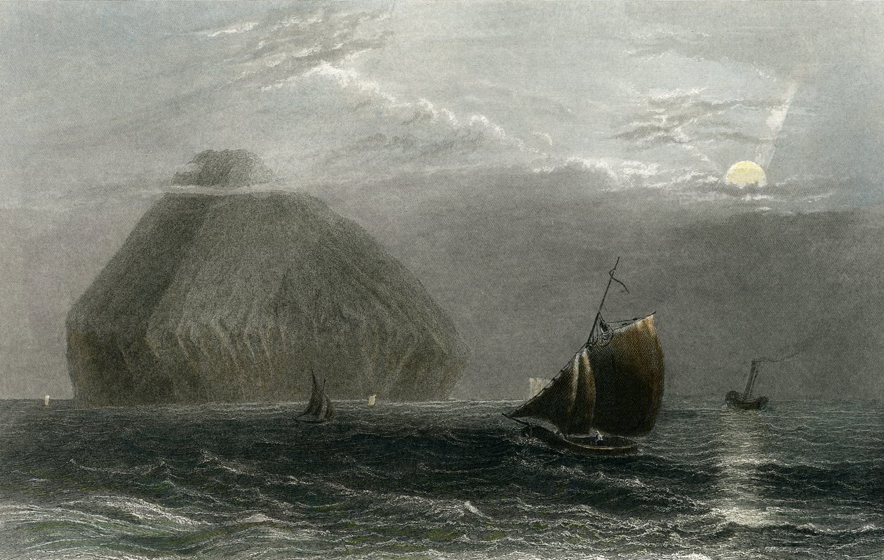 Ailsa Craig, graviert von J. T. Willmore von William Henry Bartlett