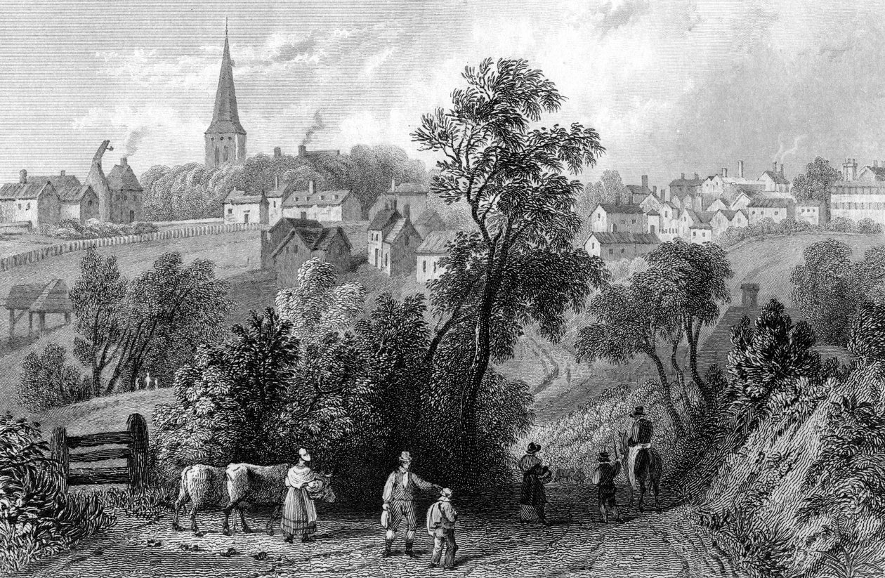 Braintree, Essex, graviert von Henry Adlard, 1832 von William Henry Bartlett