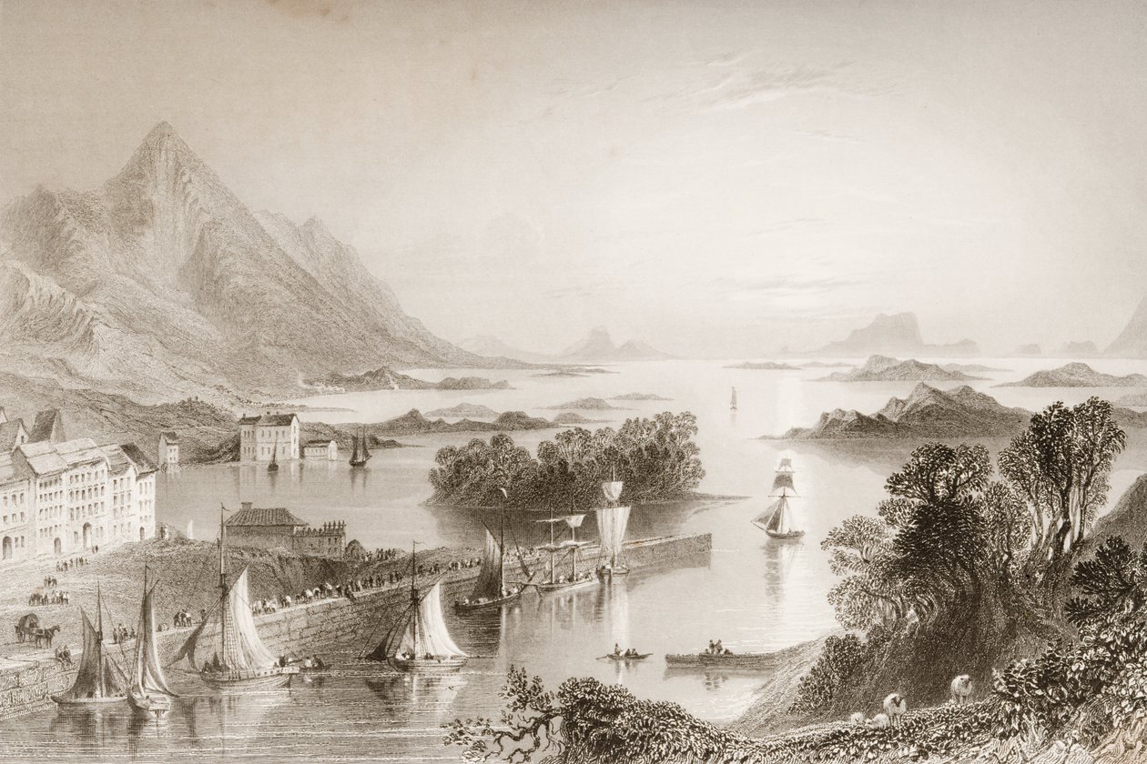 Clew Bay von Westport, County Mayo, aus 