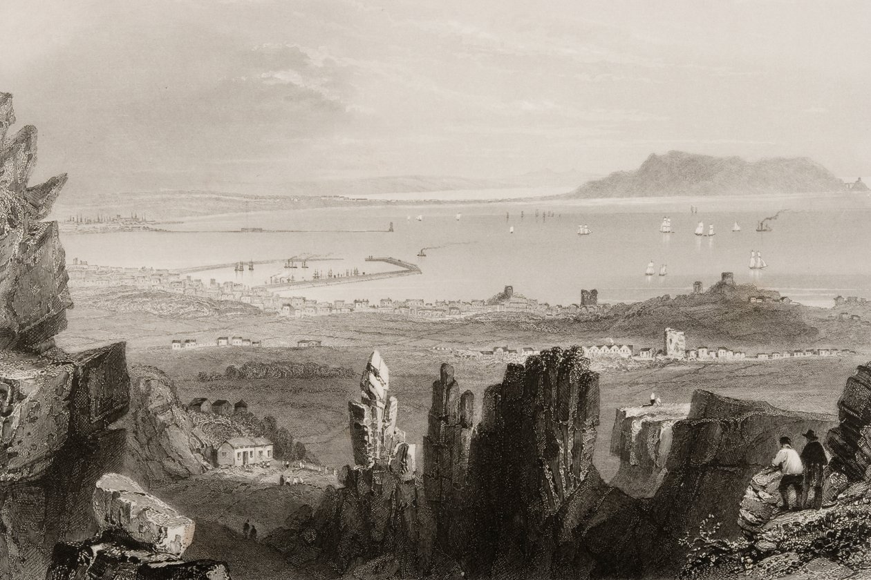 Dublin Bay von den Kingstown-Steinbrüchen, aus 