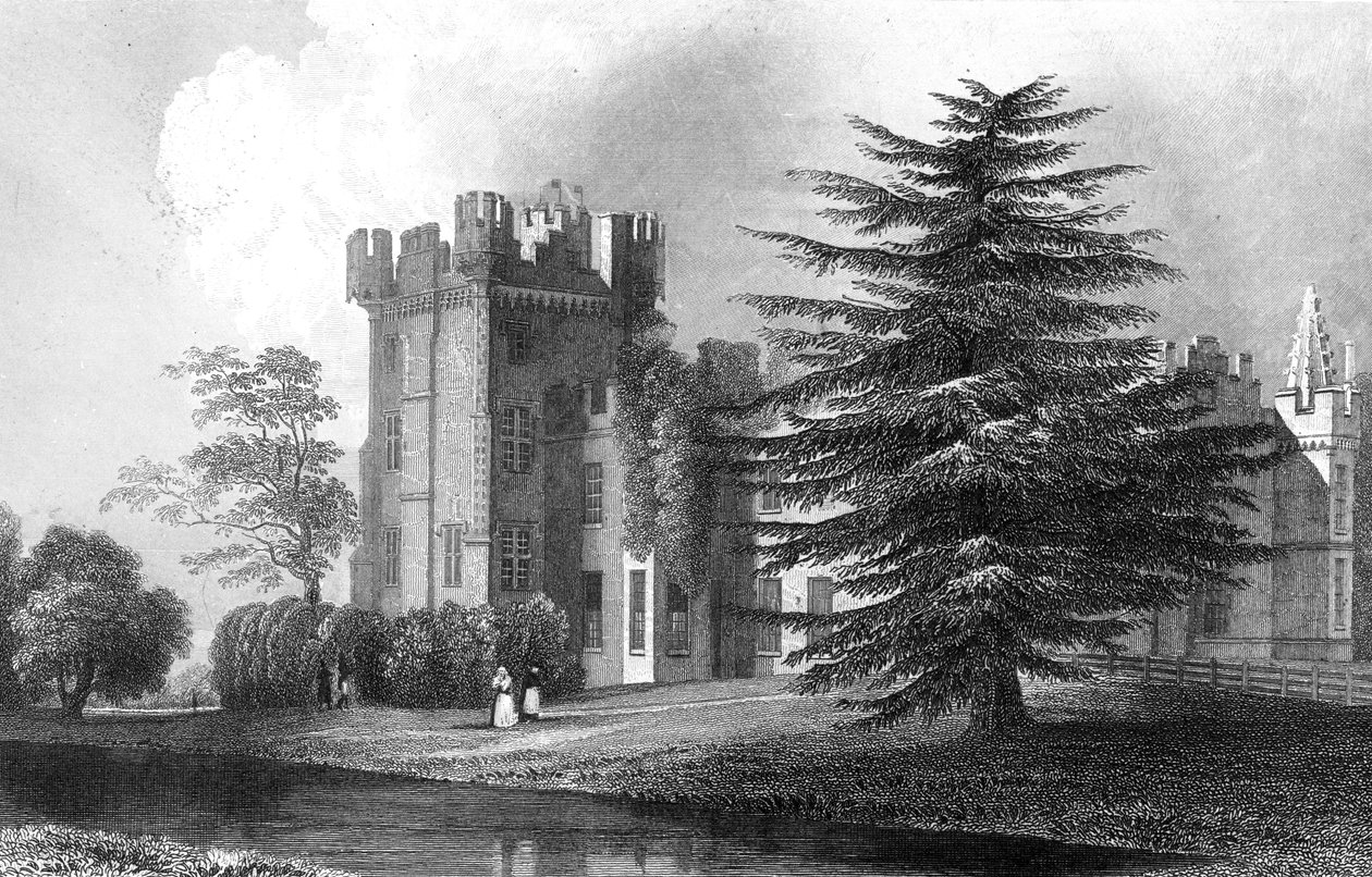 Faulkbourn Hall, bei Whitham, Essex, graviert von Henry Wallis, 1832 von William Henry Bartlett