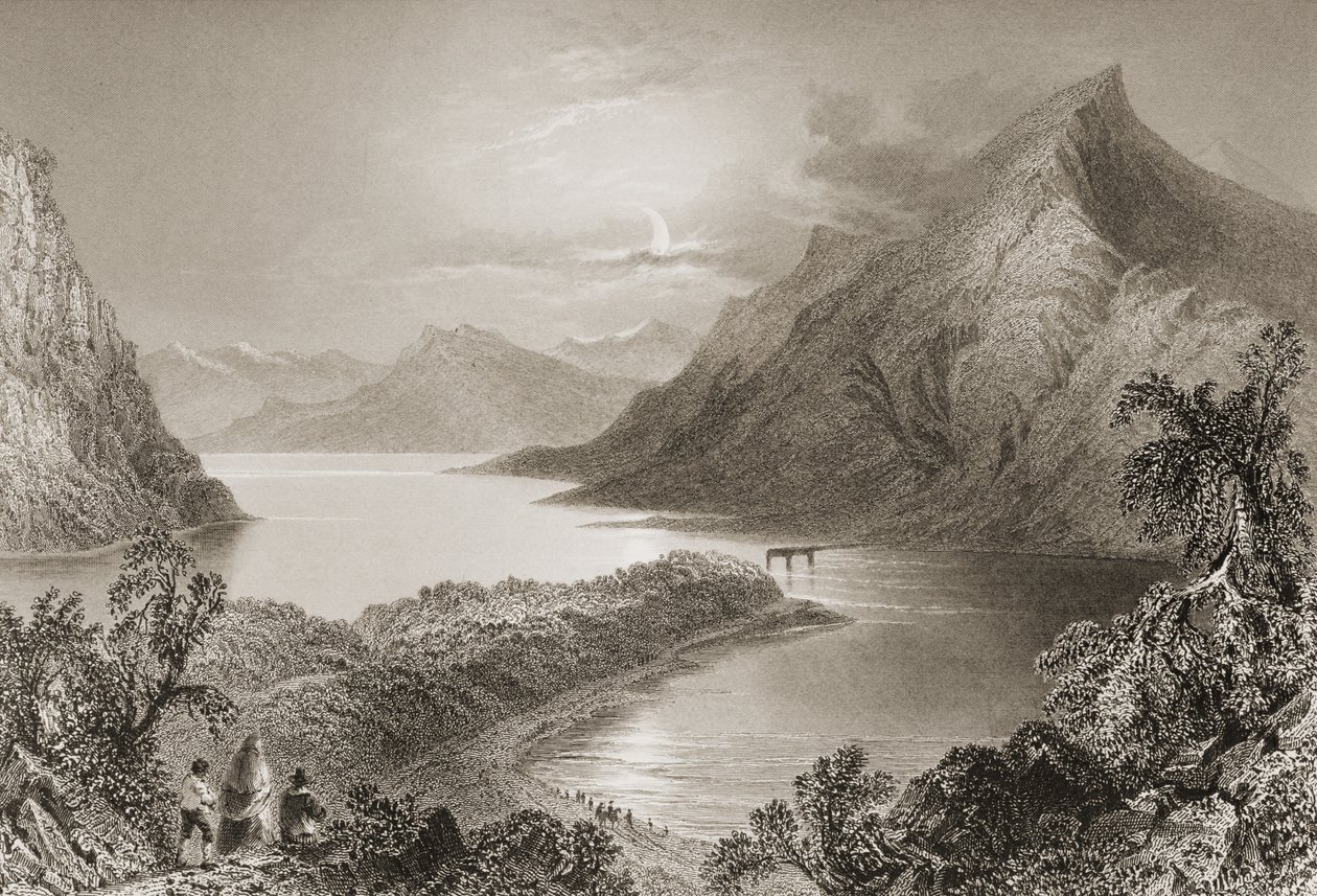 Lough Inagh, Connemara, County Galway, aus 
