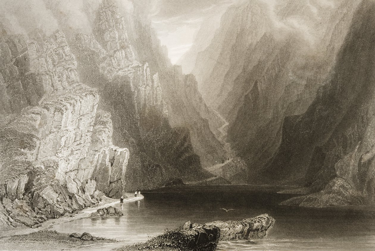 Die Lücke von Dunloe, County Killarney, Irland, aus 