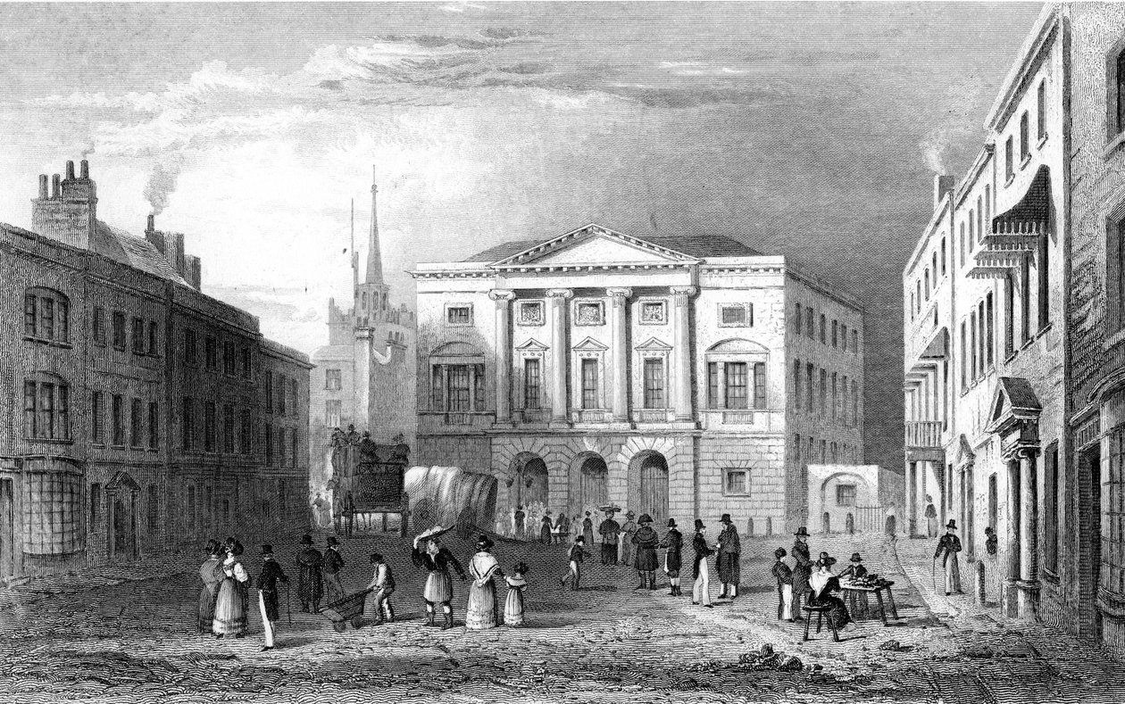 Das Shire Hall, Chelmsford, Essex, graviert von Samuel Lacey, 1832 von William Henry Bartlett