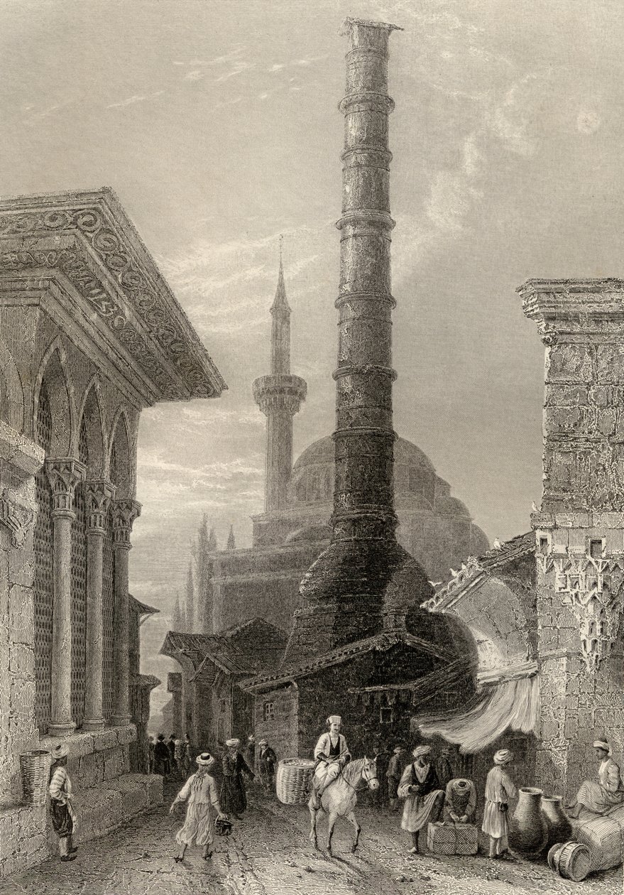 Der Tchernberle Tash, Konstantinopel, Istanbul, Türkei, graviert von J. Carter von William Henry Bartlett