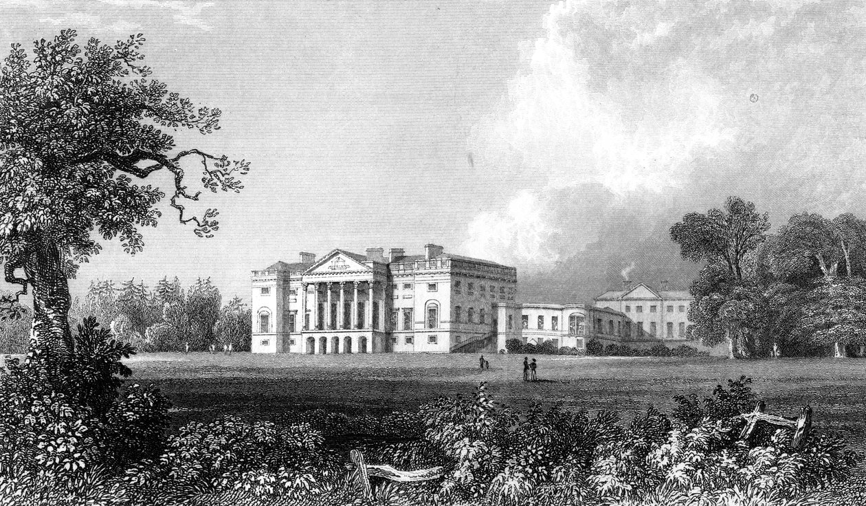 Thorndon Hall, Essex, graviert von Henry Adland, 1831 von William Henry Bartlett