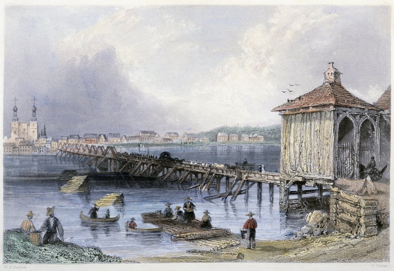 Blick auf eine Brücke über den Richelieu River in St. John