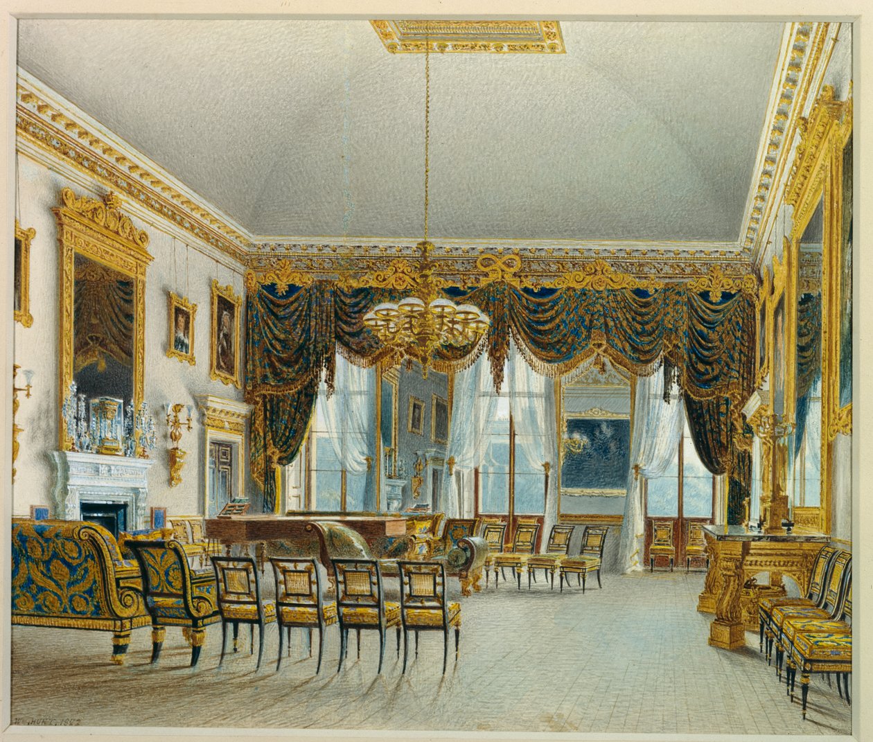 Der Salon, Devonshire House von William Henry Hunt