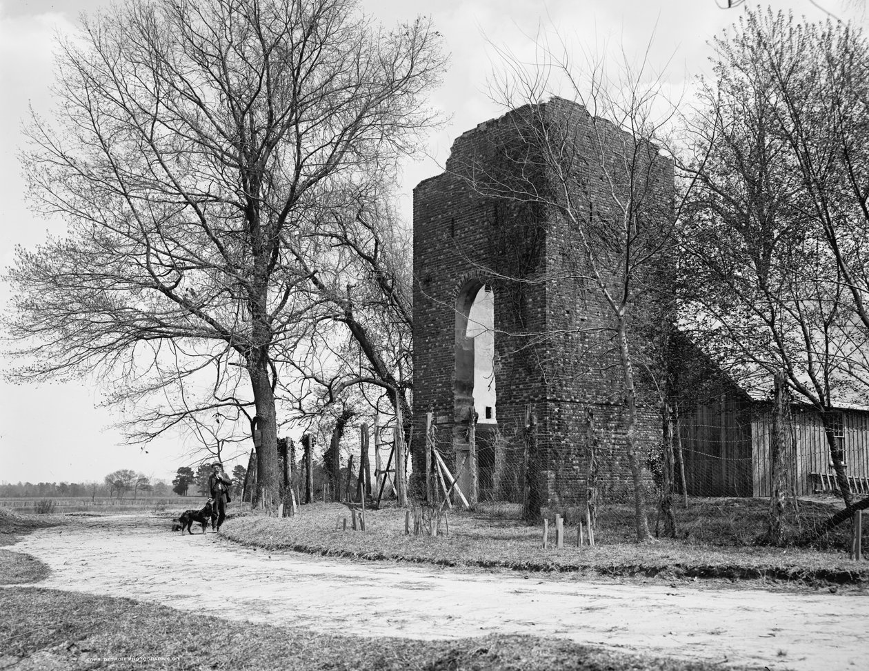 Alte Kirche, Jamestown, Virginia, ca. 1902 von William Henry Jackson