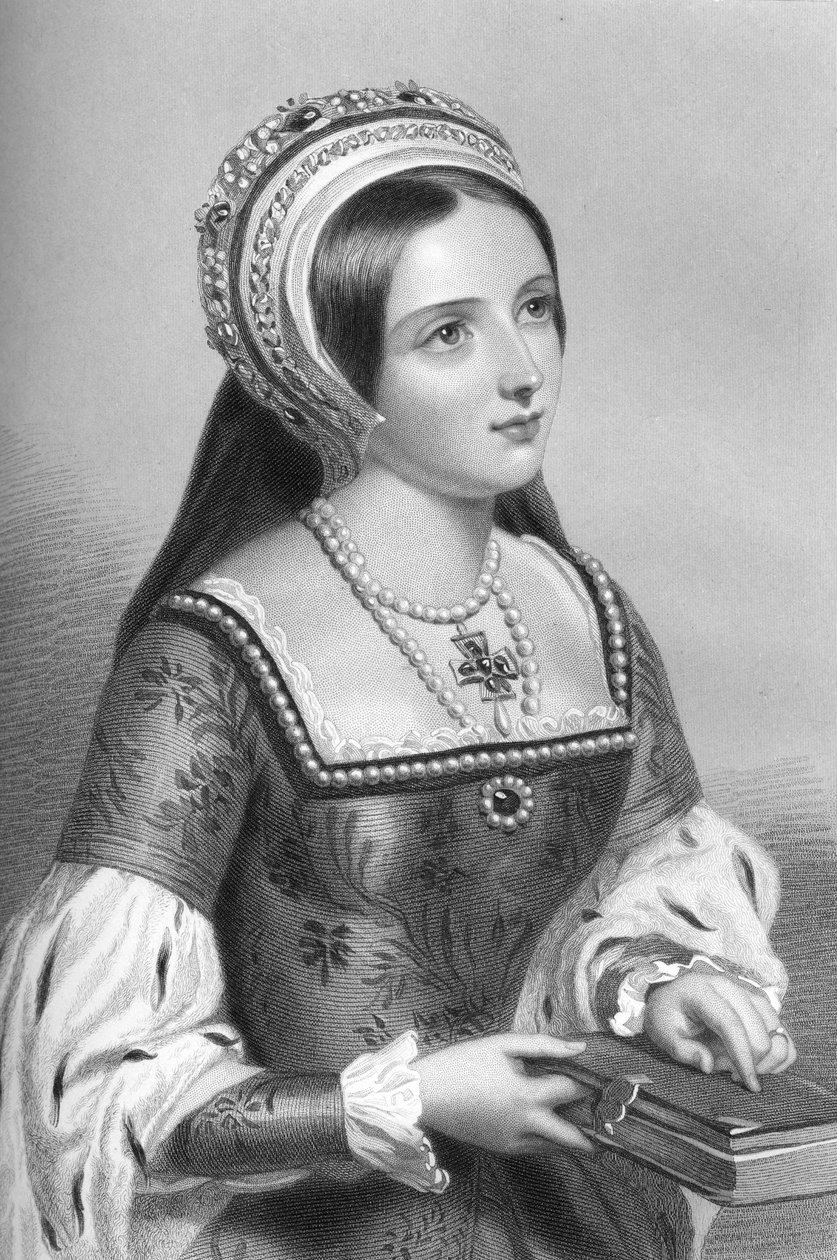 Catherine Parr 1512-1548, die sechste Frau von König Heinrich VIII., 1851 von William Henry Mote
