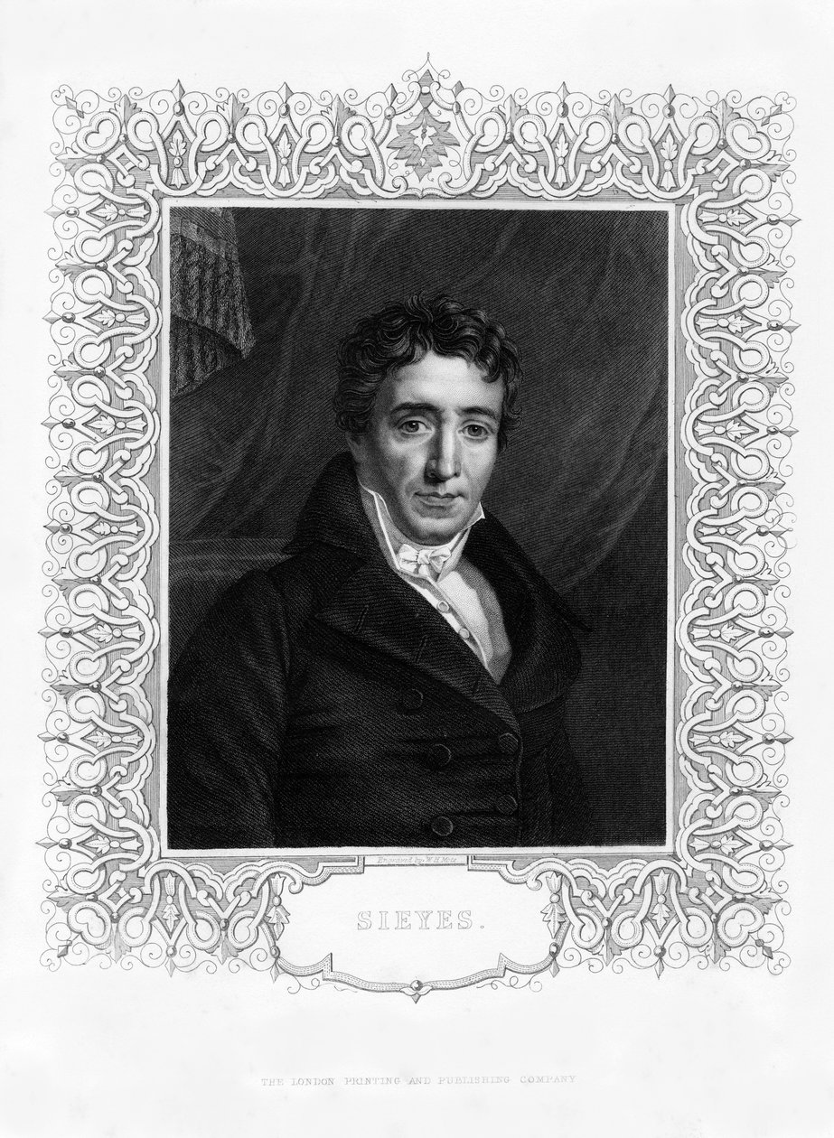 Emmanuel Joseph Sieyes, französischer Geistlicher und Staatsmann, 19. Jahrhundert von William Henry Mote