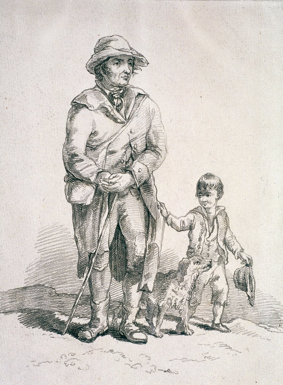 Ein Bauer mit einem Hund und einem Jungen, Provinzcharaktere von William Henry Pyne