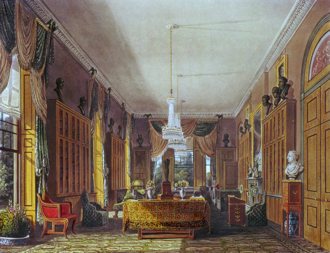Die Bibliothek der Königin, Frogmore, aus Pyne