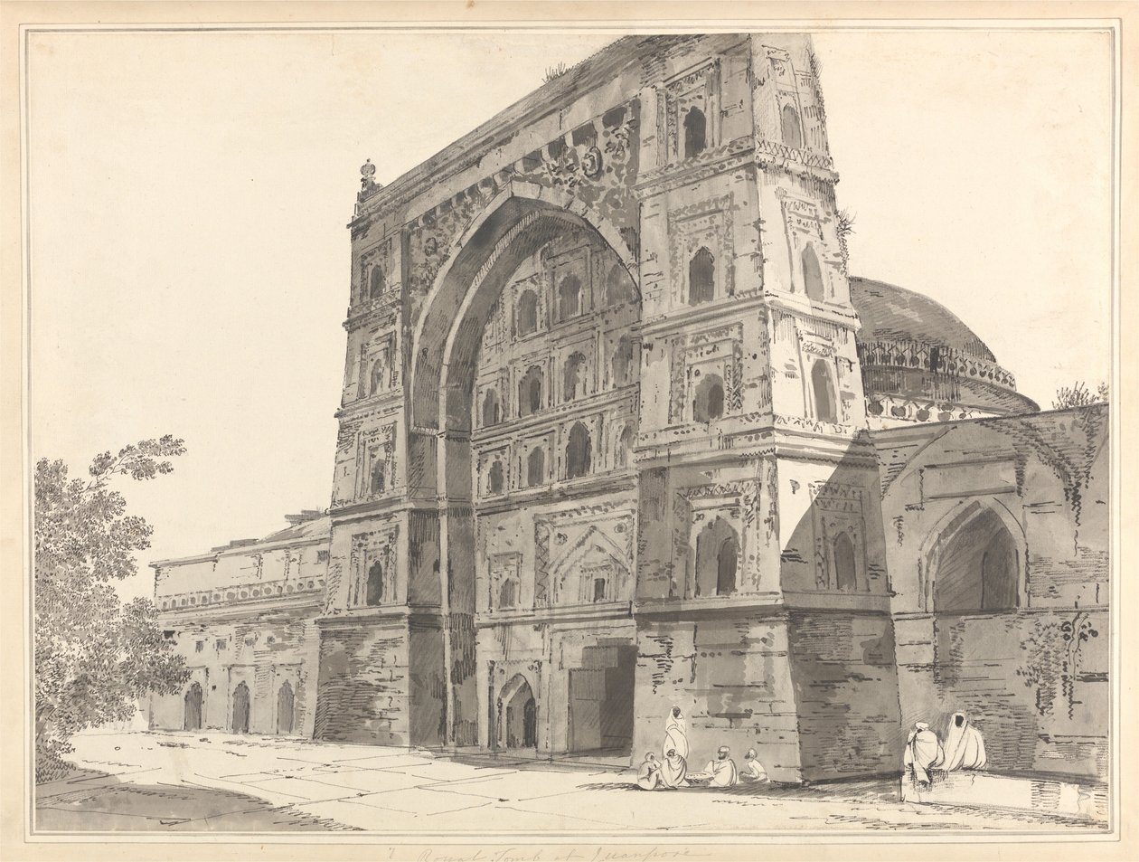 Ein Blick auf eine Moschee, d.h. Grab in Jionpoor [Jaunpur] von William Hodges