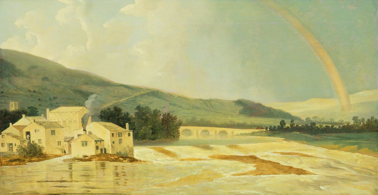 Otley-Brücke am Fluss Wharfe von William Hodges