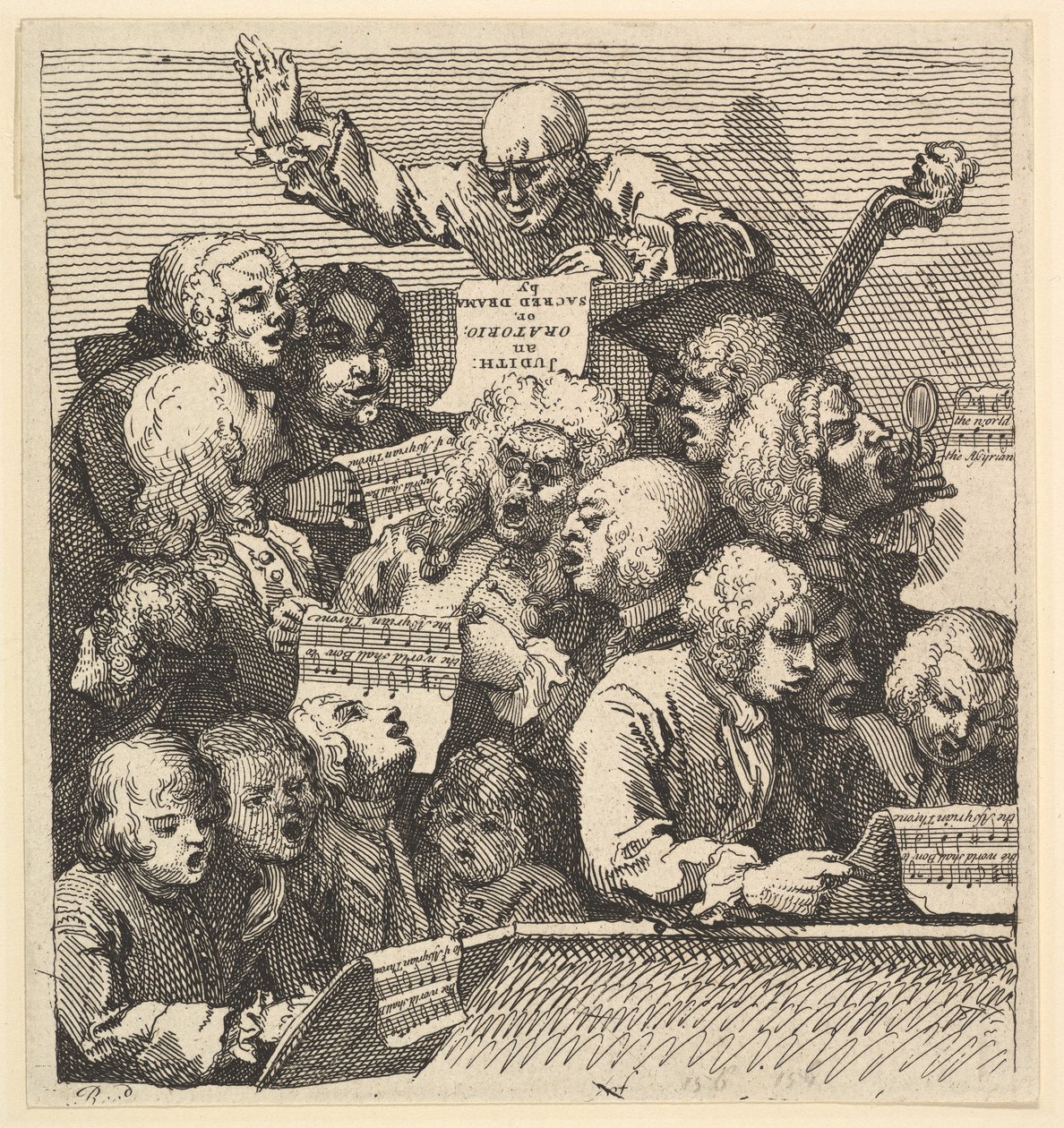Ein Chor von Sängern oder Das Oratorium, Dezember 1732 von William Hogarth