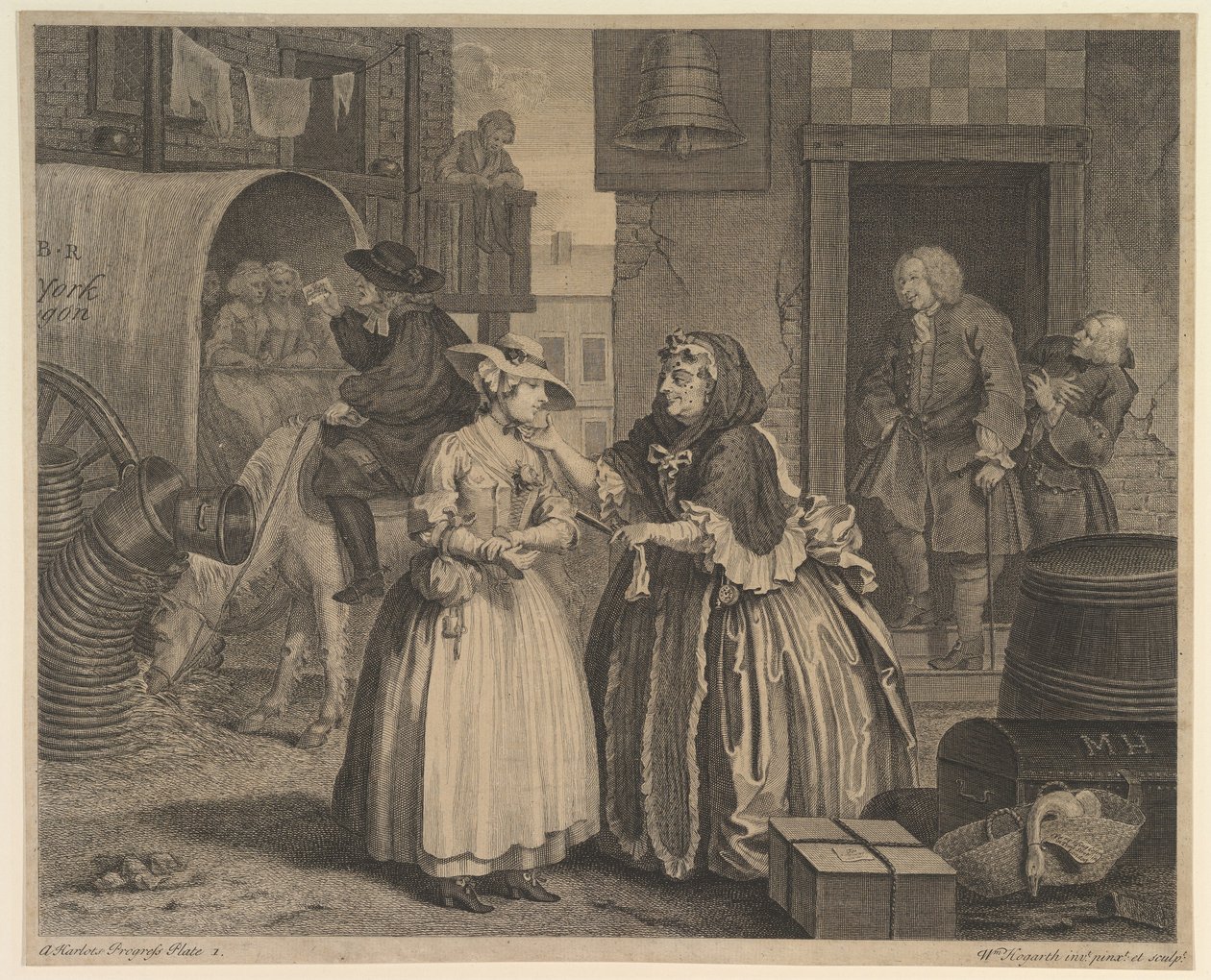 Der Lebensweg einer Dirne, Tafel 1, vor April 1732 von William Hogarth