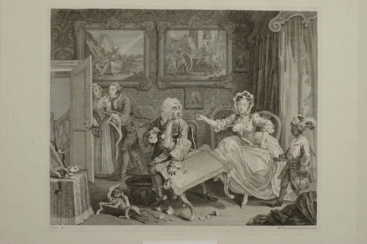 Der Lebensweg einer Dirne: Tafel 2 von William Hogarth