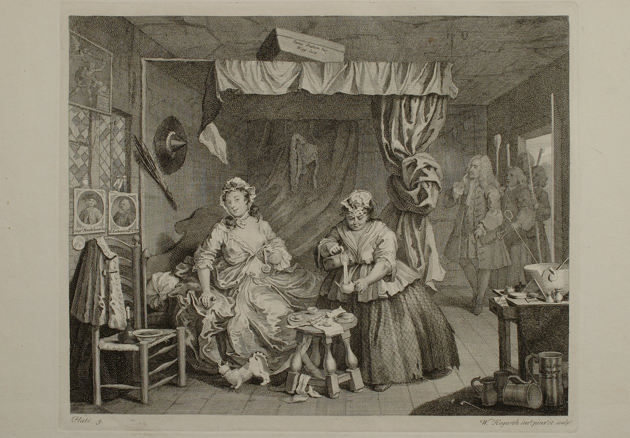 Der Weg eines Luden: Platte 3 von William Hogarth