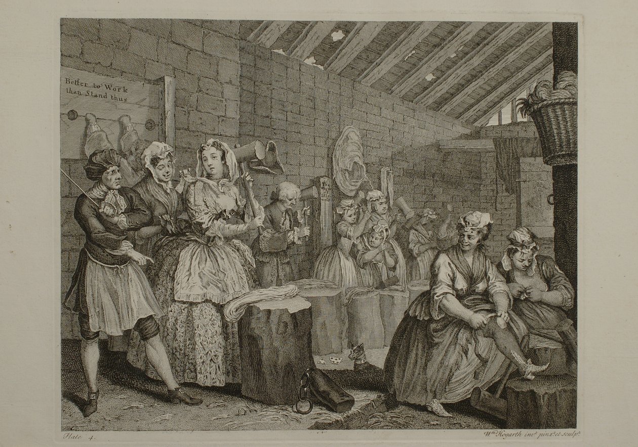 Der Lebensweg einer Dirne: Platte 4 von William Hogarth