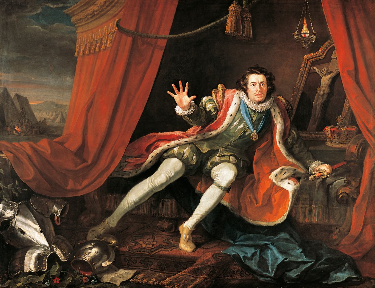 Schauspieler David Garrick (1717-1779) in der Titelrolle von Richard III., von William Shakespeare (1564-1616) von William Hogarth