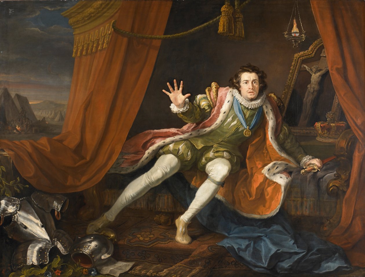 David Garrick als Richard III. von William Hogarth