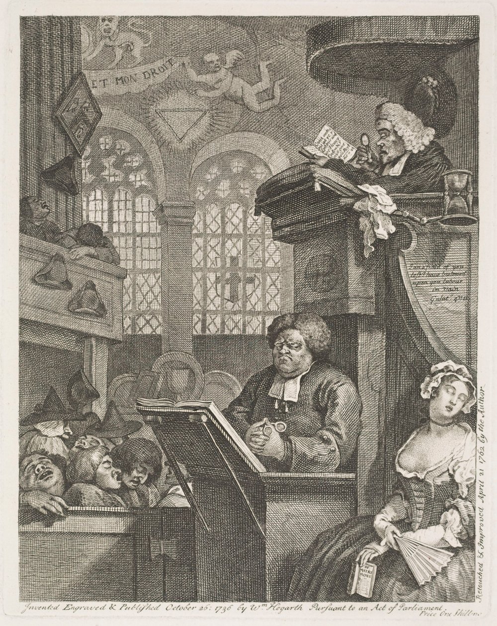 Die schlafenden Kirchgänger von William Hogarth
