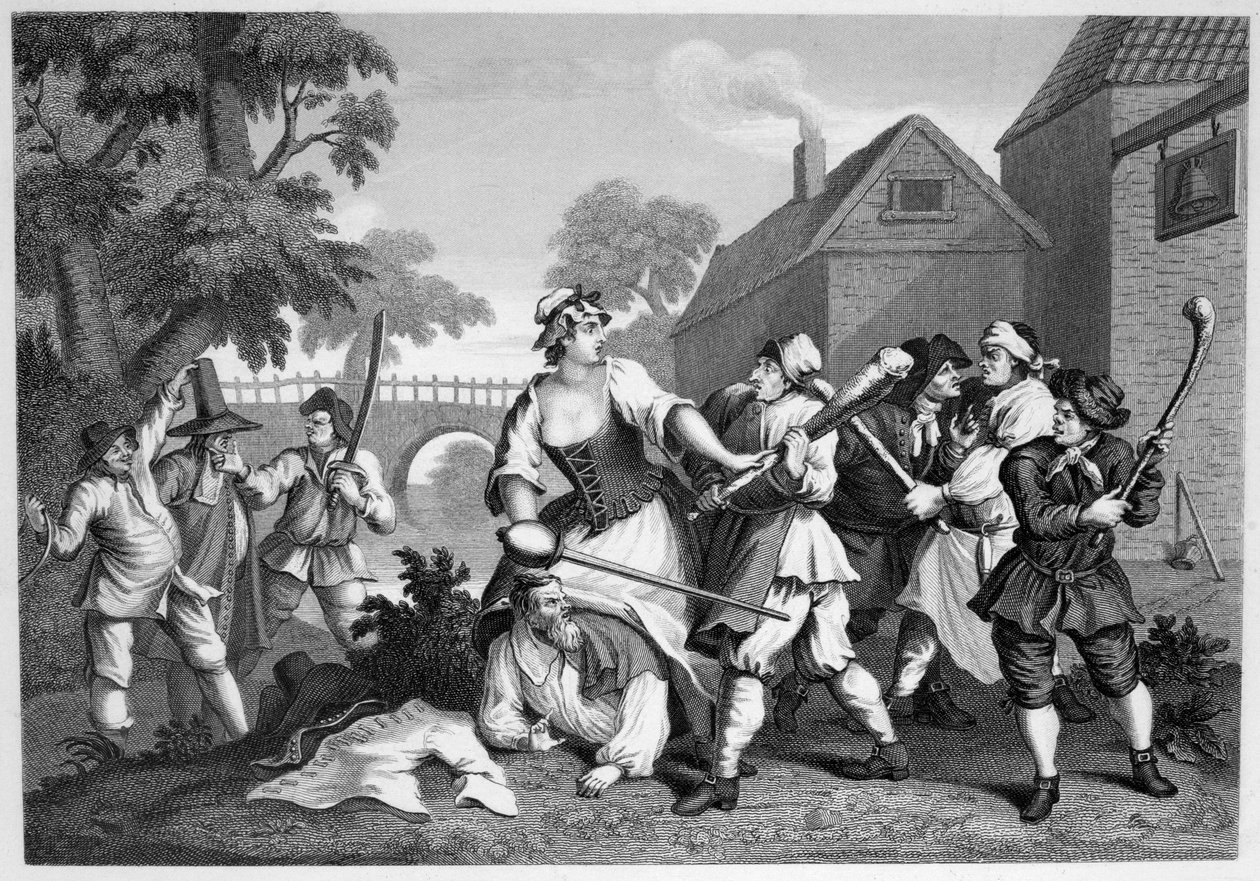 Hudibras Der Ritter unterwirft sich Trulla von William Hogarth
