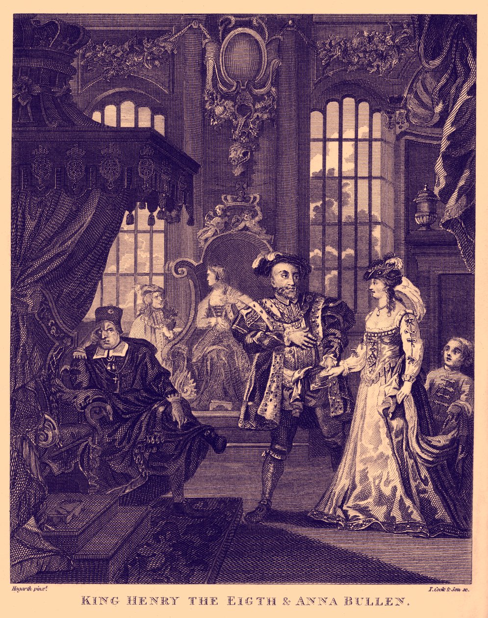 König Heinrich VIII. und Anne Boleyn von William Hogarth von William Hogarth