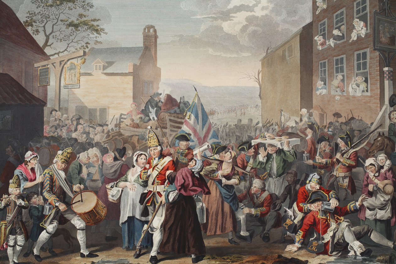 Marsch der Wachen nach Finchley, Illustration aus 