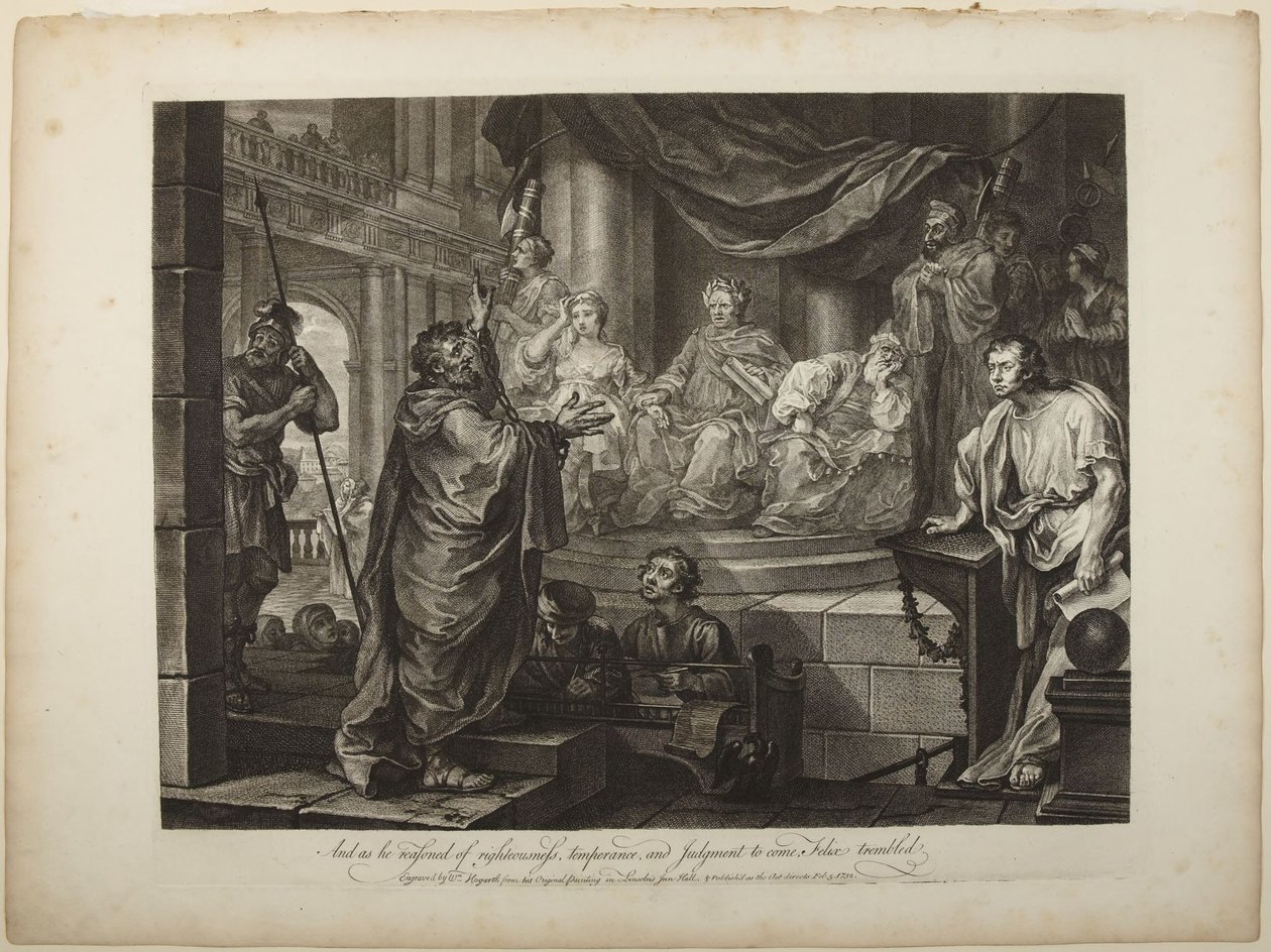 Paulus vor Felix von William Hogarth