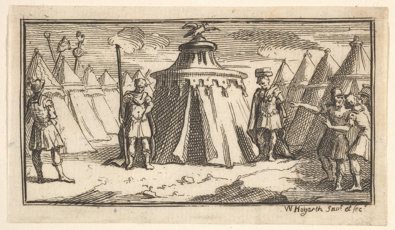 Das Abnehmen des Militärgürtels John Beaver, Römische Militärstrafen von William Hogarth