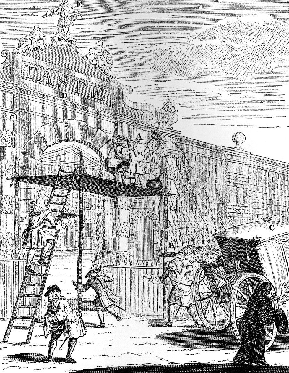 Geschmack: Das Tor des Burlington House, 1731 von William Hogarth
