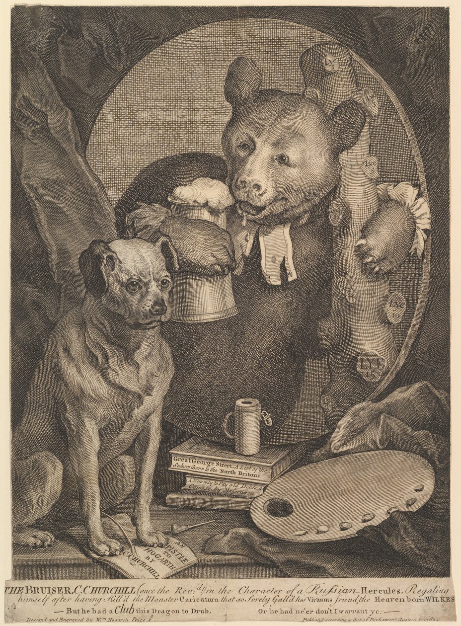 Der Schläger (Karikatur von Charles Churchill) von William Hogarth