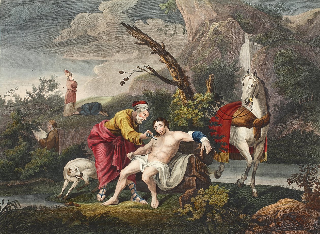 Der Gute Samariter, Illustration aus 