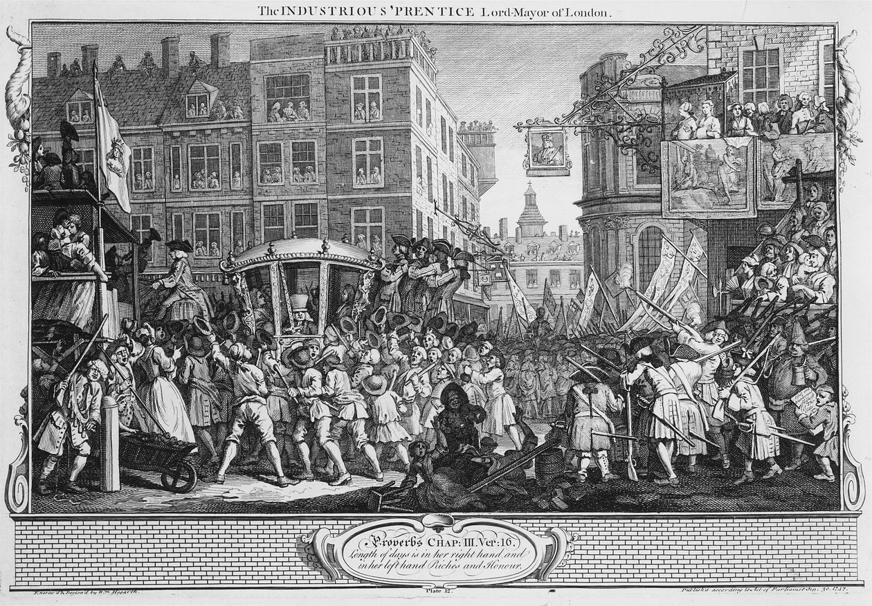 Der fleißige Lehrling, Bürgermeister von London, Platte XII aus 