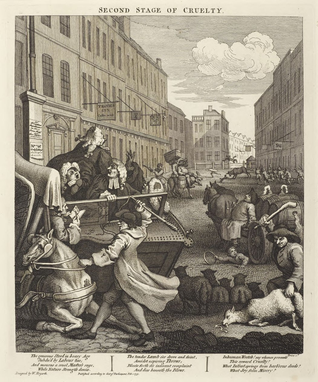 Die Zweite Stufe der Grausamkeit von William Hogarth