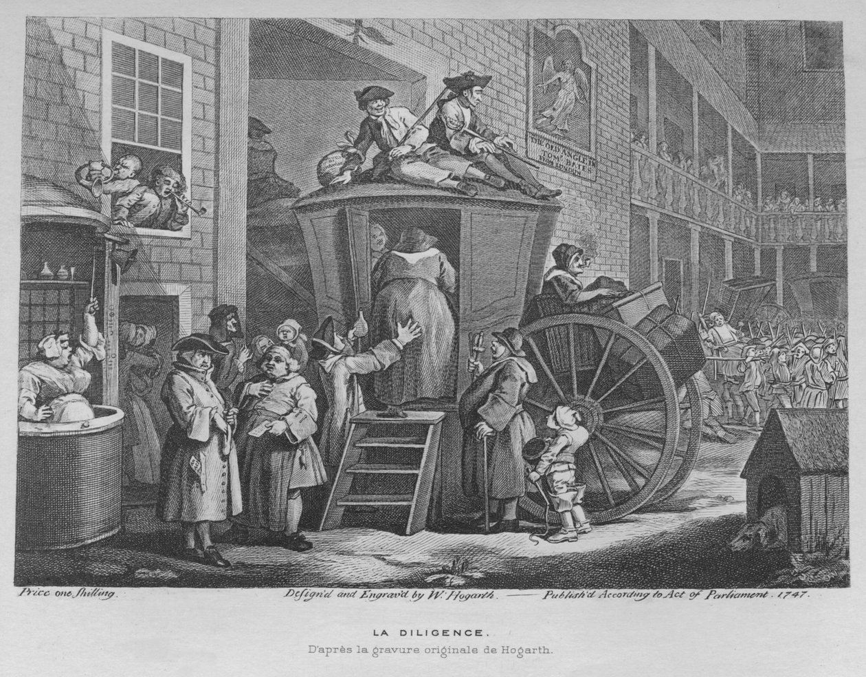 Die Postkutsche oder Landgasthof, 1747 von William Hogarth