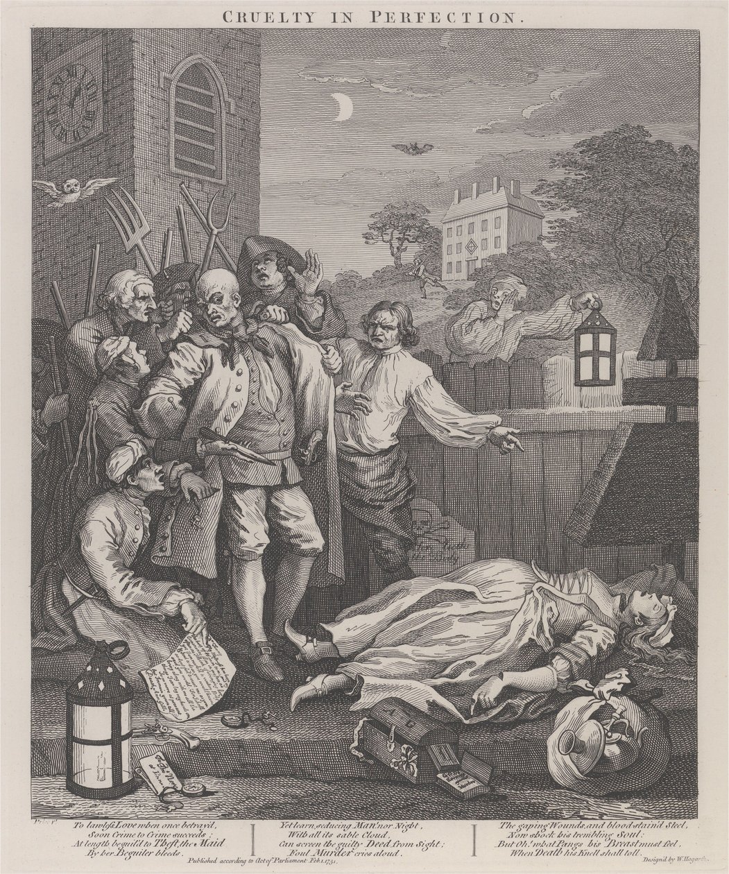 Die dritte Stufe der Grausamkeit: Grausamkeit in Vollendung von William Hogarth