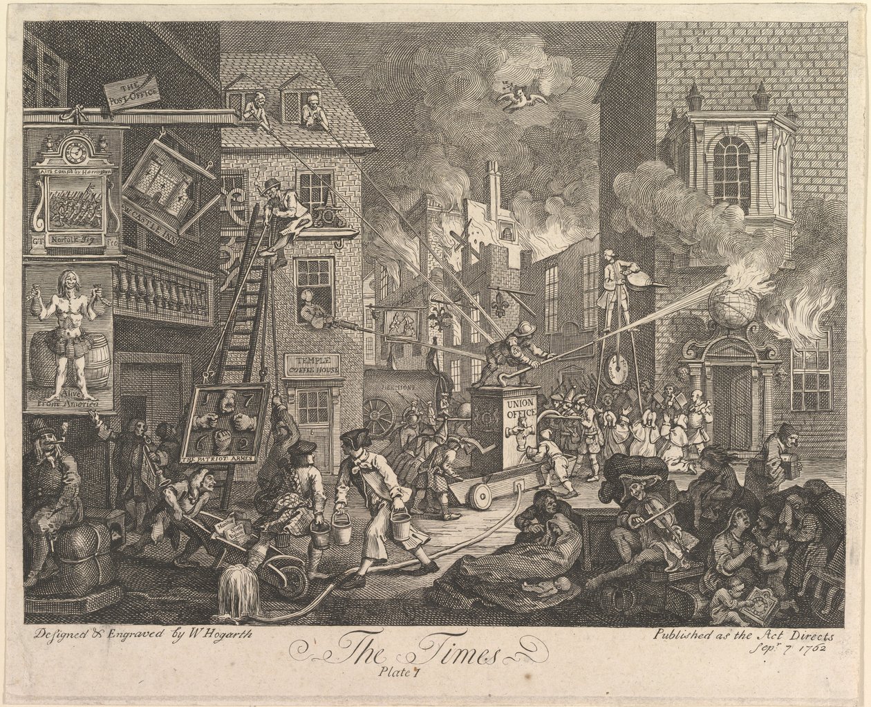 Die Zeiten, Platte 1 von William Hogarth