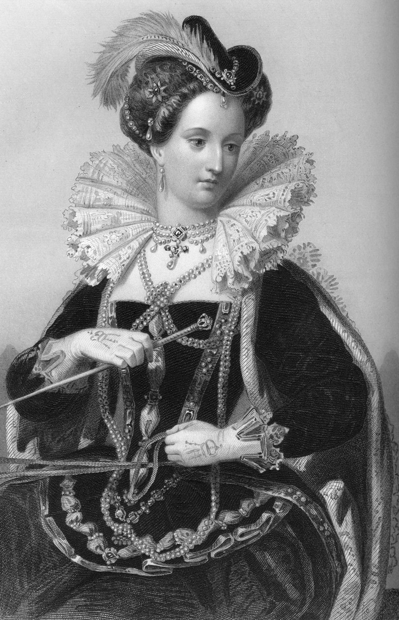 Königin Elisabeth I. 1533-1603 in Tilbury Fort, 1851 von William Holl