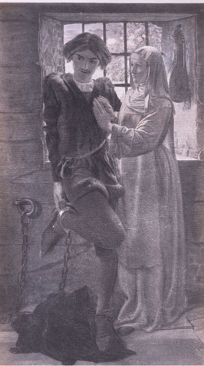 Claudio und Isabella, Bibbys Annual, 1916-1917 von William Holman after Hunt