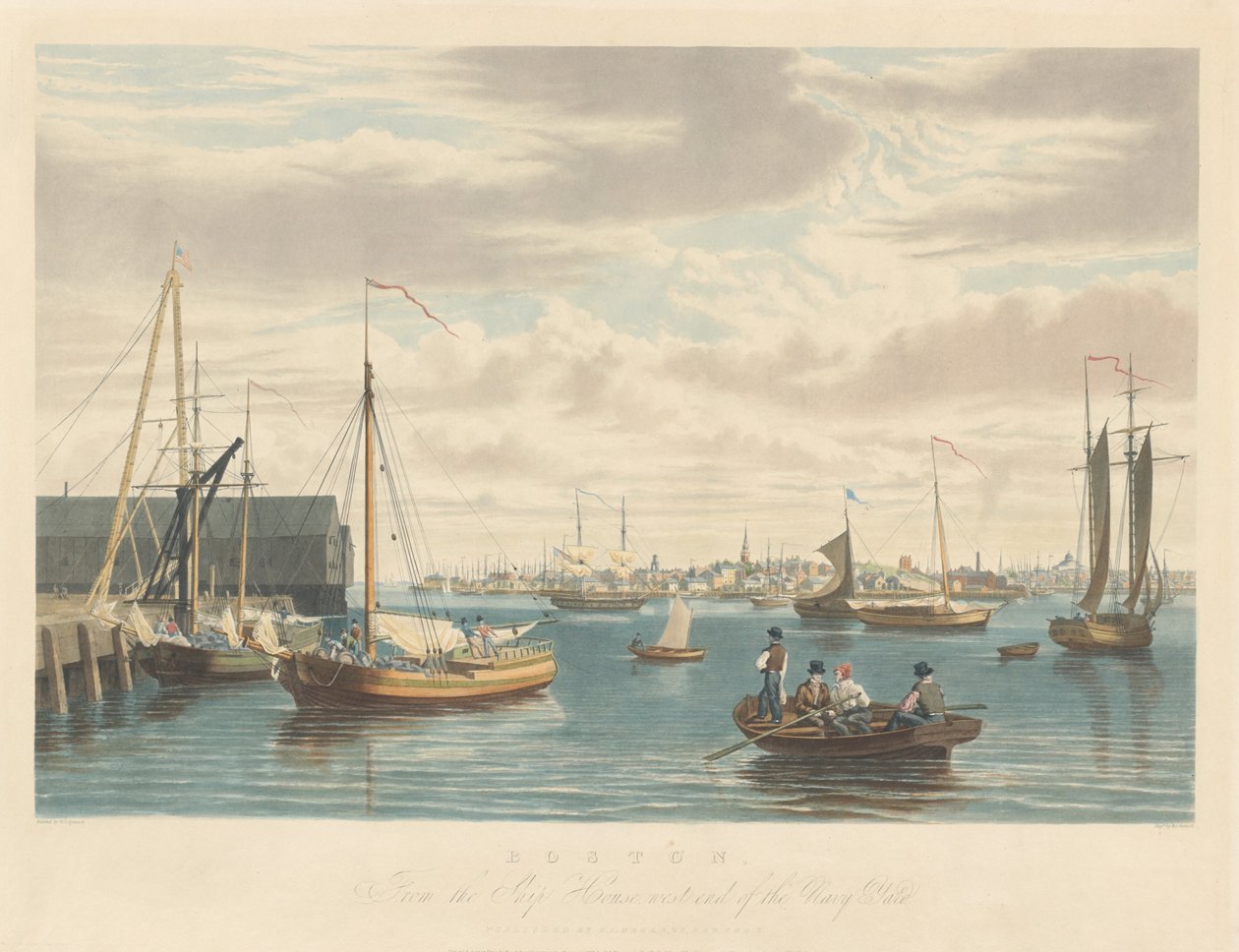 Boston: Vom Schiffshaus Westende der Werft von William James Bennett