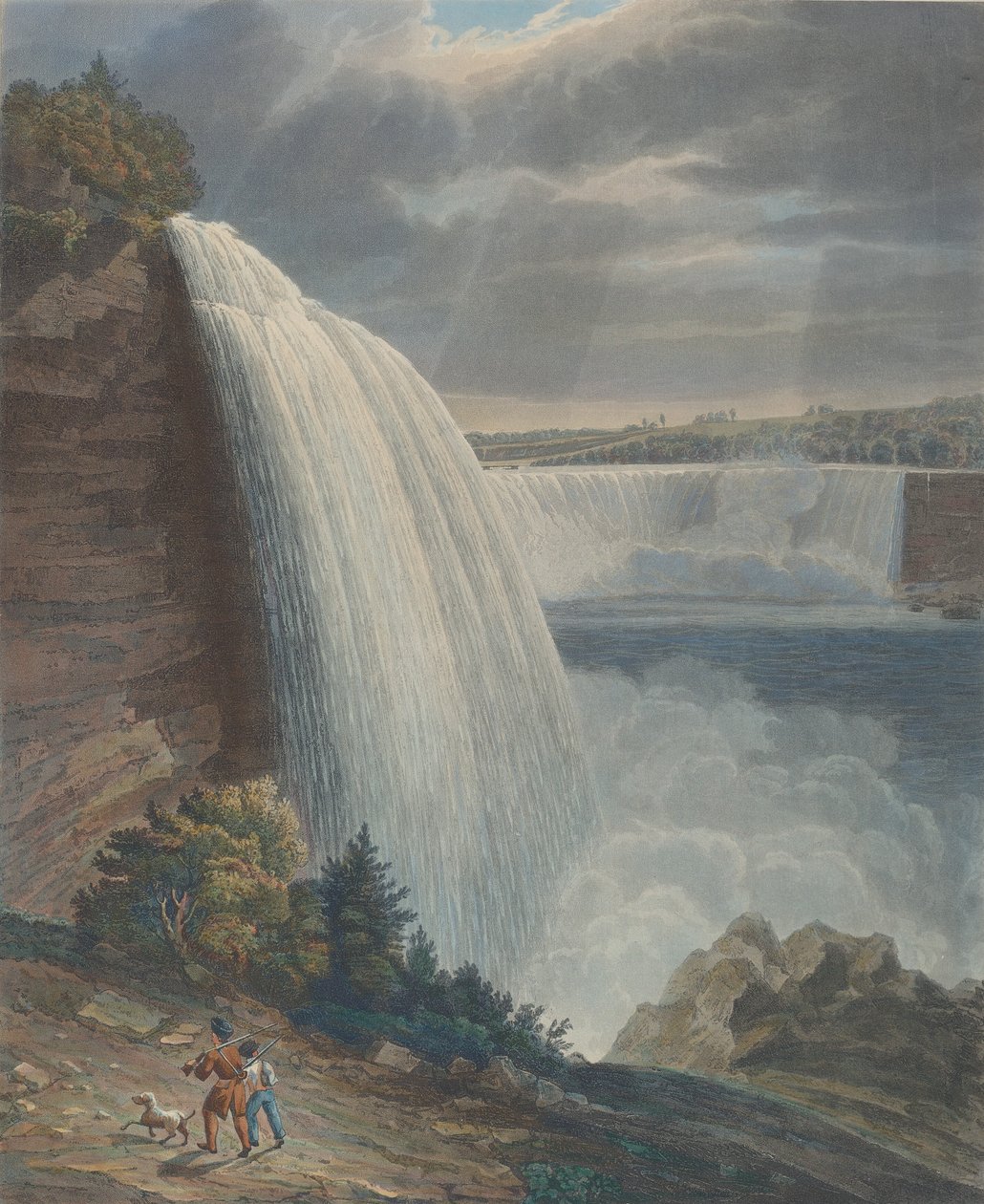 Niagarafälle vom Fuß der Treppe, 1829 von William James Bennett