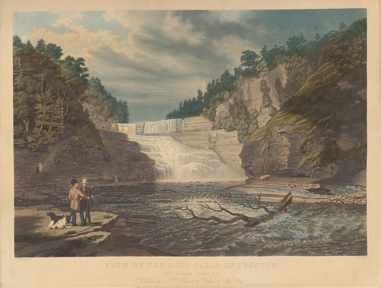 Blick auf die High Falls von Trenton: West Canada Creek, N.Y. von William James Bennett