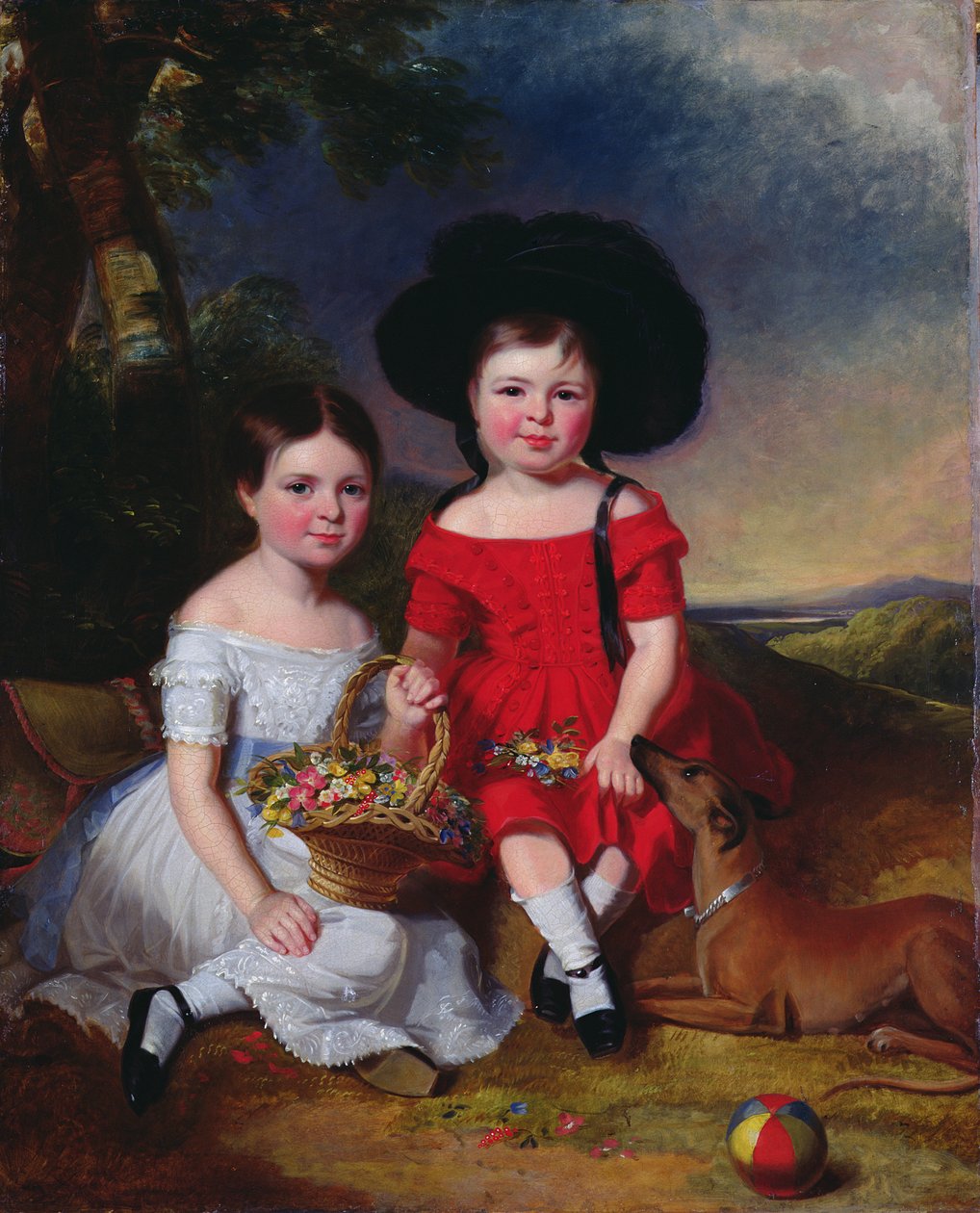 Annie und John Edward, Kinder von Thomas Rhodes aus Leeds von William Keighley Briggs