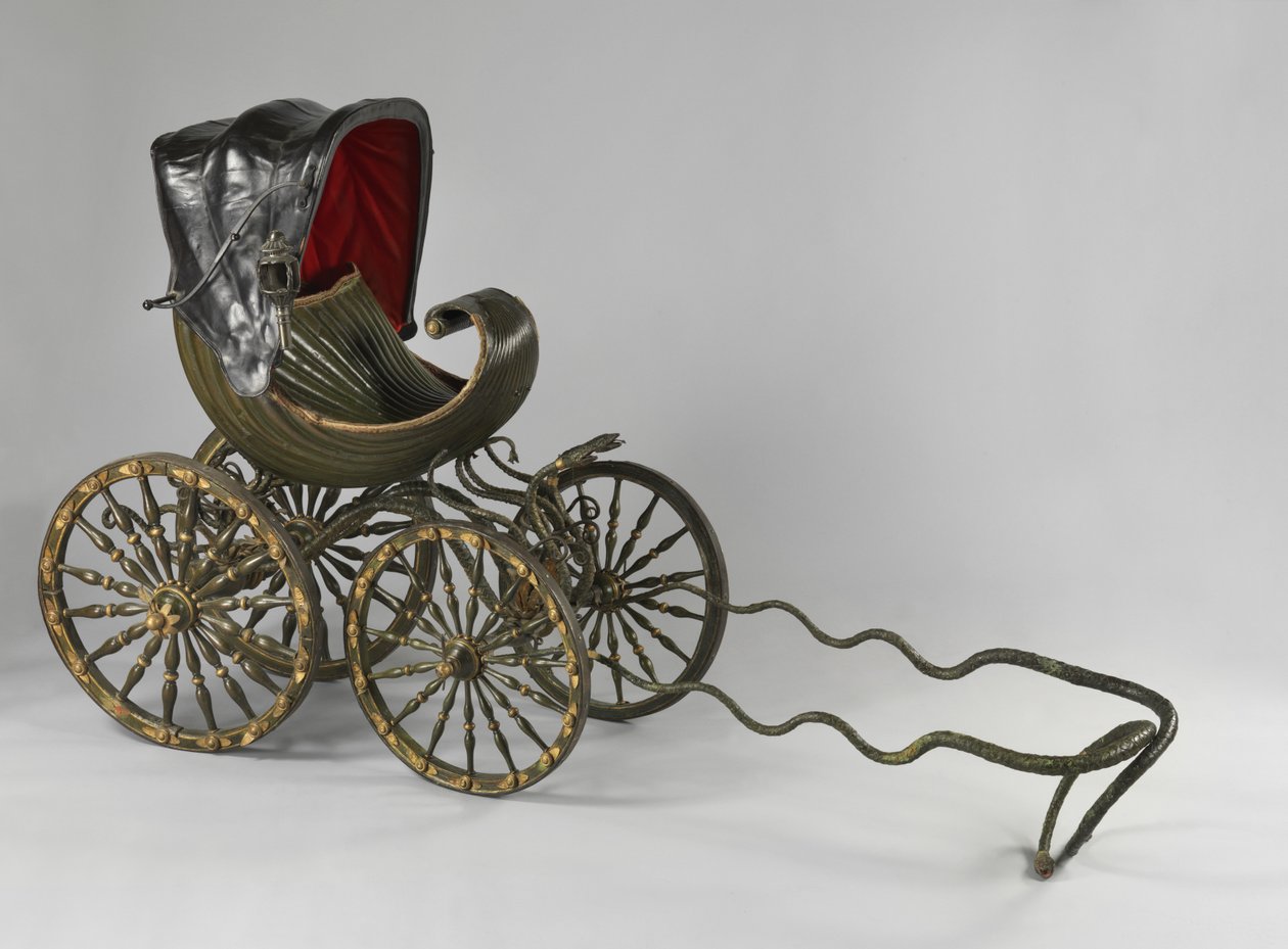 Bemalter und vergoldeter Kinderwagen von William Kent