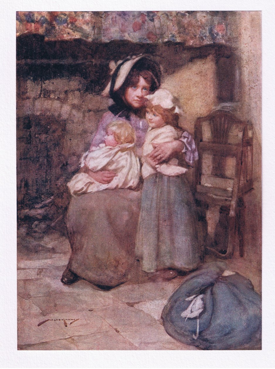 Und küsste ihre gedankenlosen Kinder mit vielen Tränen und umarmte sie fest, in doppelter Trauer von William Lee Hankey